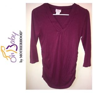 Maroon Maternity Top